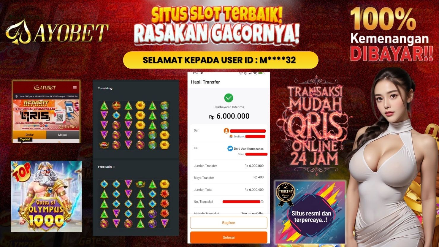 AYOBET JACKPOT SLOT GATES OF OLYMPUS 1000